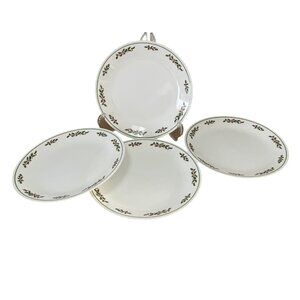 Vtg Corelle Christmas Winter Holly Berry Holly Days Dinner Plates 10.5 in Set 4